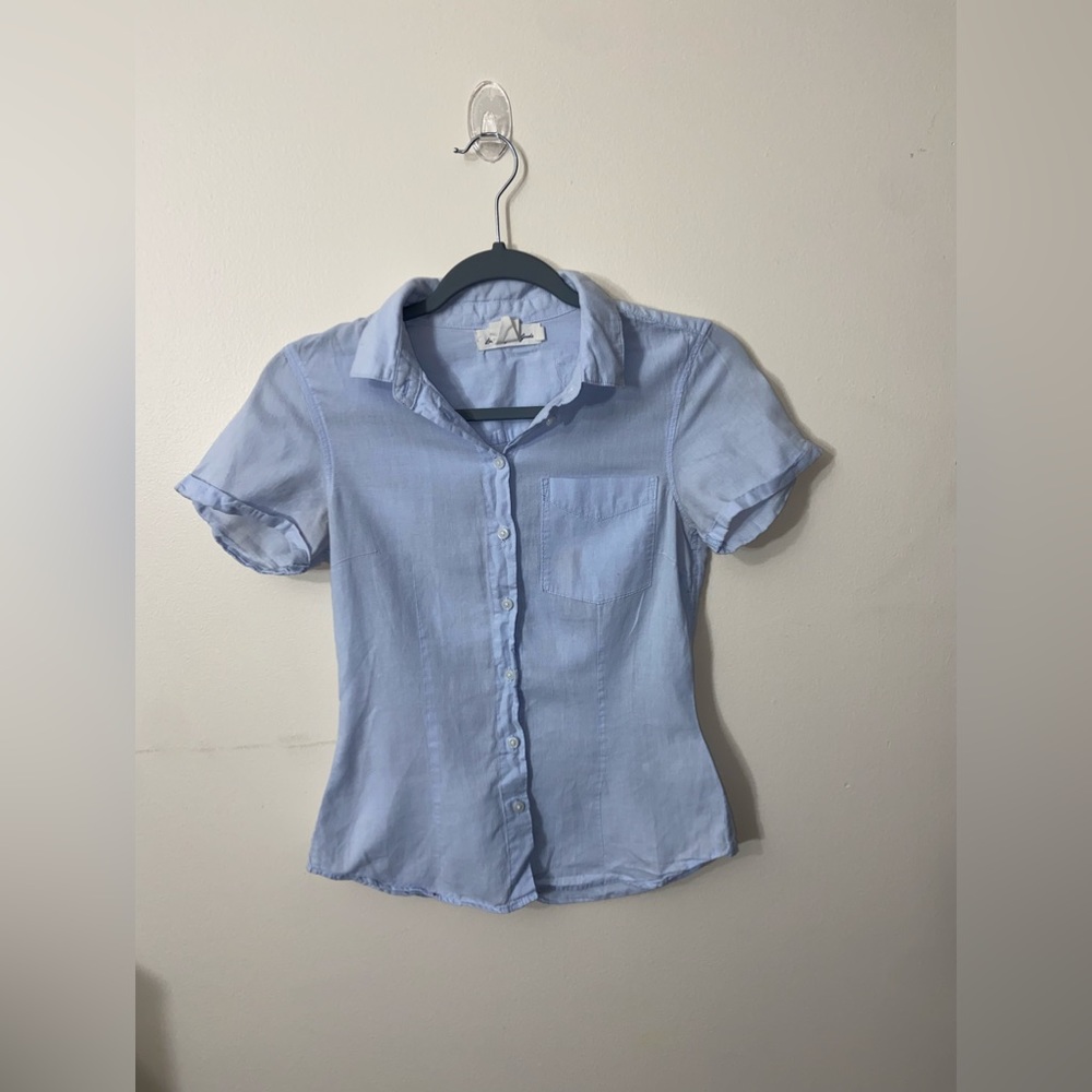 H&M L.O.G.G baby blue button up dress shirt